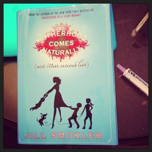 My copy of the book, dog-eared after my children dropped it in a full bathtub, lying next to a used medicine dropper I had to use at 2 AM to give Tylenol to a child with a raging fever. We keep it real here.